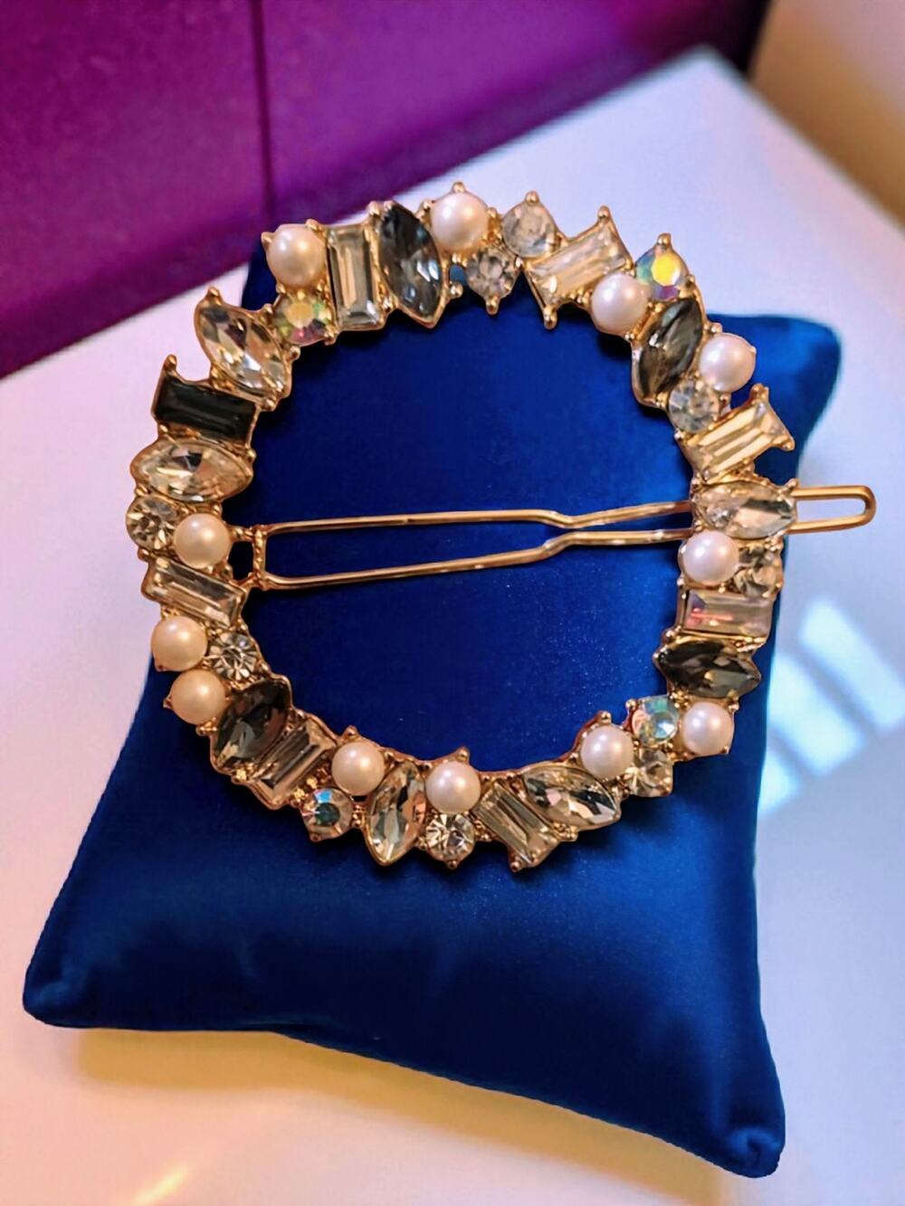 Numblartd Imitation Pearls Hairpin Hair Barrettes for Women - Fashion Geometric